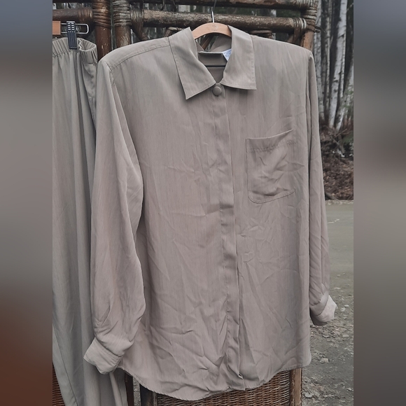 🆕️ Christie & Jill Vintage 80s Tan Pants Set - Picture 2 of 11